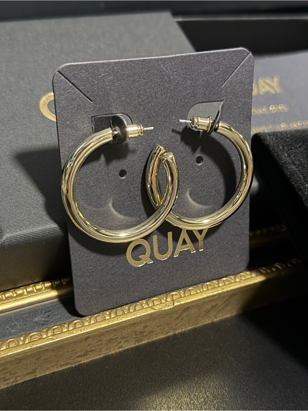 NIB Quay Australia Gold Tubular Hoops